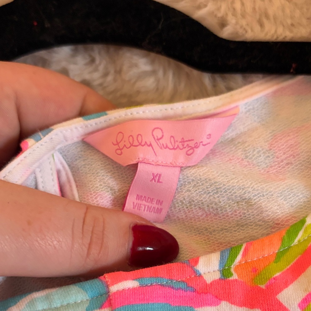 Lilly Pulitzer Pink and Green Patterned Dress - Picture 3 of 4